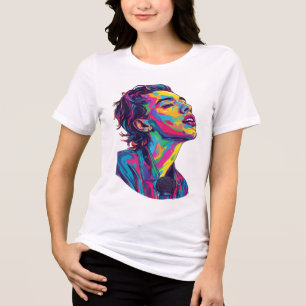 Arte Gráfica Vibrante de Cantor em Pop Art Neon -
