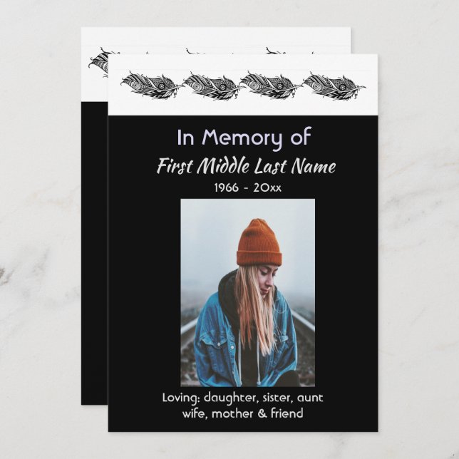 Arte Gráfico de Convite de Foto Memorial Pena Trib (Frente/Verso)