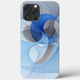 Arte Gráfico Fractal Abstrato Azul Cinza Moderno