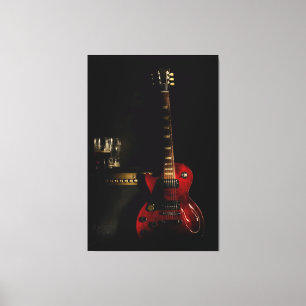 arte grande da parede das canvas da guitarra e do