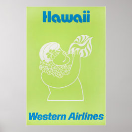 Arte Havaiano Havaí Impressão Cartaz de Viagem Oci
