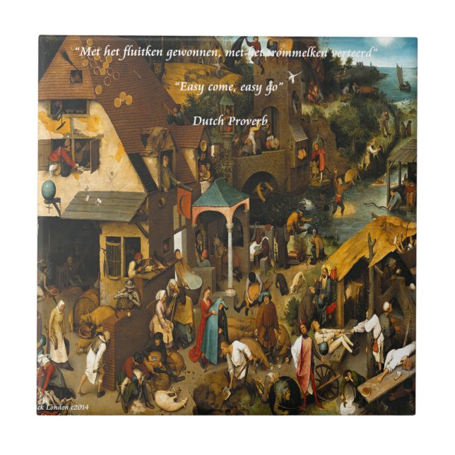 Arte Holandesa do século XVI e famoso provérbio (Frente)