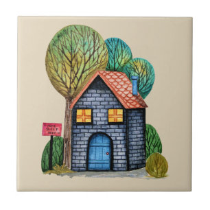 Arte Home doce Home bonito da aguarela