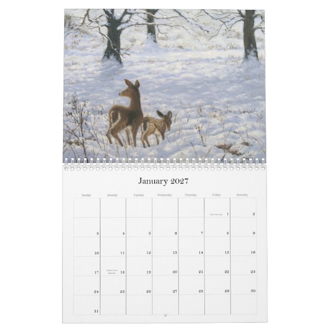 Arte impressionista do calendário de John Pompeo (Jan 2027)