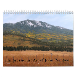 Arte impressionista do calendário de John Pompeo