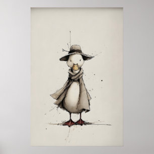 Arte Imprimível de Pato de Primavera, Impressão Mi