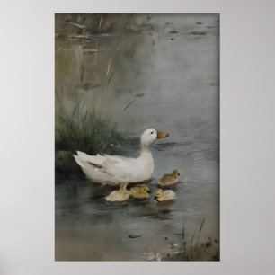 Arte Imprimível Família de Patos, Impressão Minima