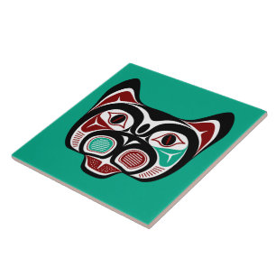 Arte Indígena Americana Vermelho Preto Verde Branc