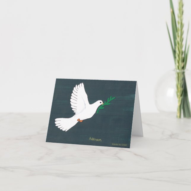 Arte Infantil para o CHOC - Cartão Dove (Frente)