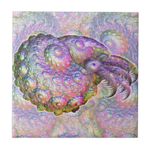 Arte iridescente brilhante do composto do nautilus