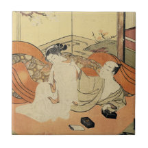 Arte japonesa clássica de vintage ukiyo-e oiran