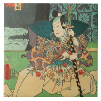 Arte japonesa - samurai que guardara uma espada de