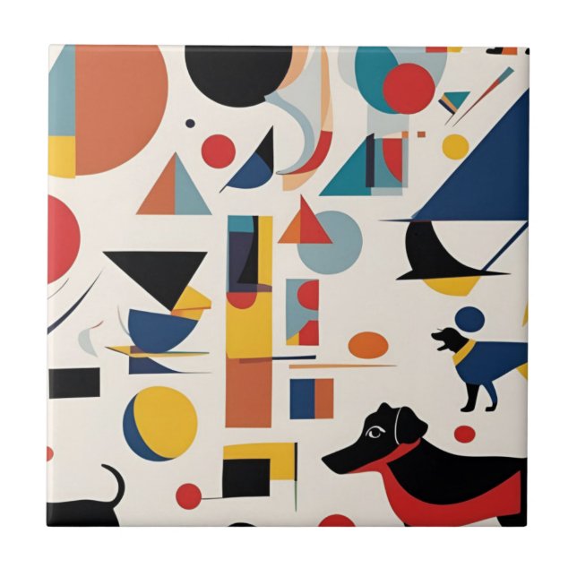 Arte kandinsky e amante de cães / (Frente)