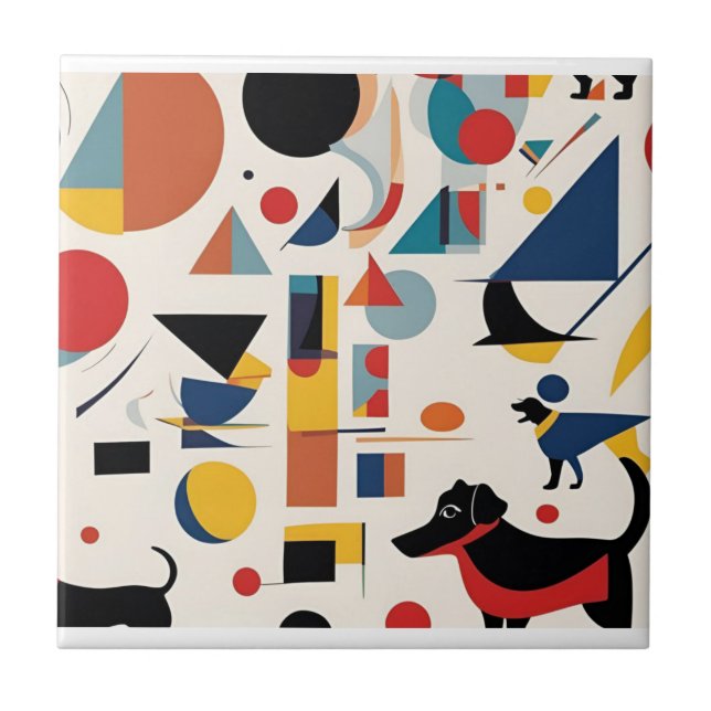 Arte kandinsky e amante de cães / (Frente)