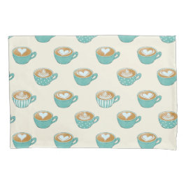 Arte latina em canecas de café azul