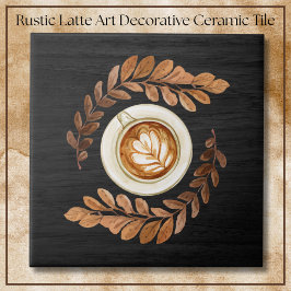 Arte Latte Aquarela Negra Rústica Decorativa