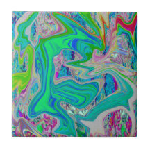 Arte líquida retrógrada com Abstrato colorida