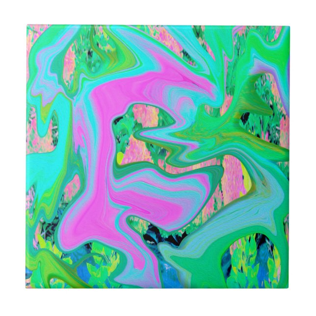 Arte Líquida Rosa Antigo e Azul Claro em Hydrangea (Frente)