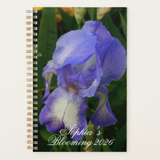 Arte Macro Flor Iris Azul: Planejador Floral
