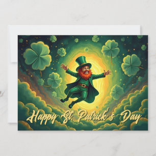 Arte Mágico do Dia de São Patrício com Leprechaun