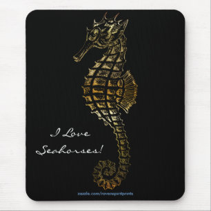 Arte metálica Mousepad do MAR-CAVALO 3D