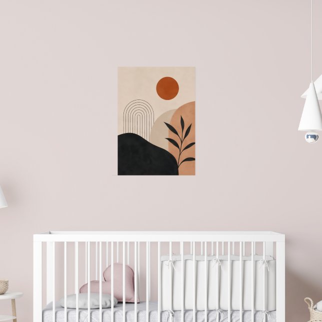 Arte Minimalista Abstrata Impressão em Parede Neut (Berçário 2)
