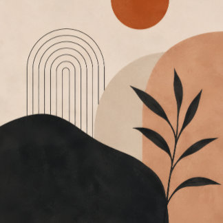Arte Minimalista Abstrata Impressão em Parede Neut