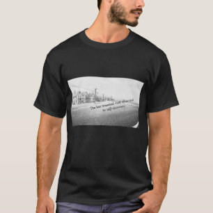 Arte Minimalista Camiseta Preto e Branco Inspirado