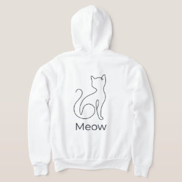 Arte Minimalista de Gato em Linha • Meow Moletom