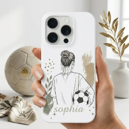 Arte minimalista de linha de jogadora de futebol c