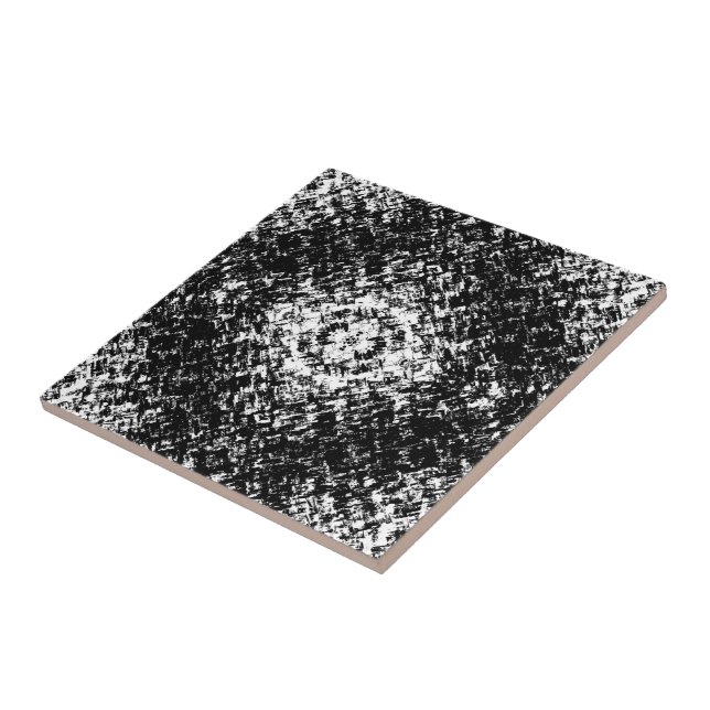Arte Moderna Abstrata Hipnótica Preto e Branco (Lateral)