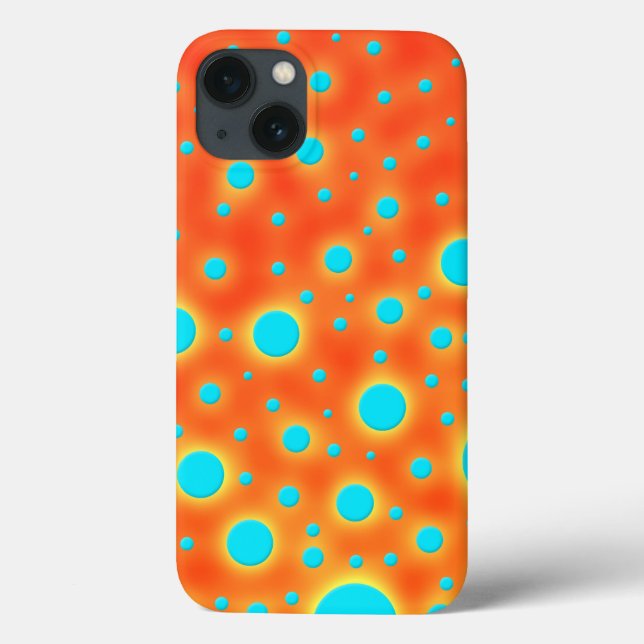 Arte Moderna Abstrata Turquesa Laranja (Verso)