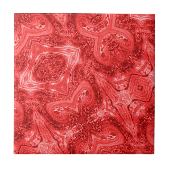 Arte moderna abstrato vermelha escarlatada (Frente)