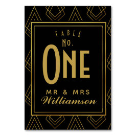 Arte moderna decoTable Número da tabela do cartão 