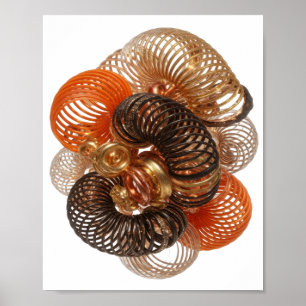 ARTE MODERNA EM OURO IMPRESSÃO DE ARTE ABSTRATA