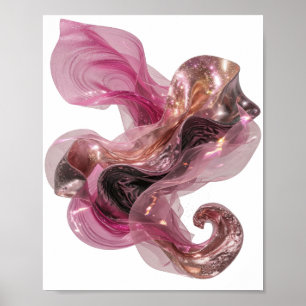 Arte Moderna em Prata Impressão de ARTE ABSTRATA