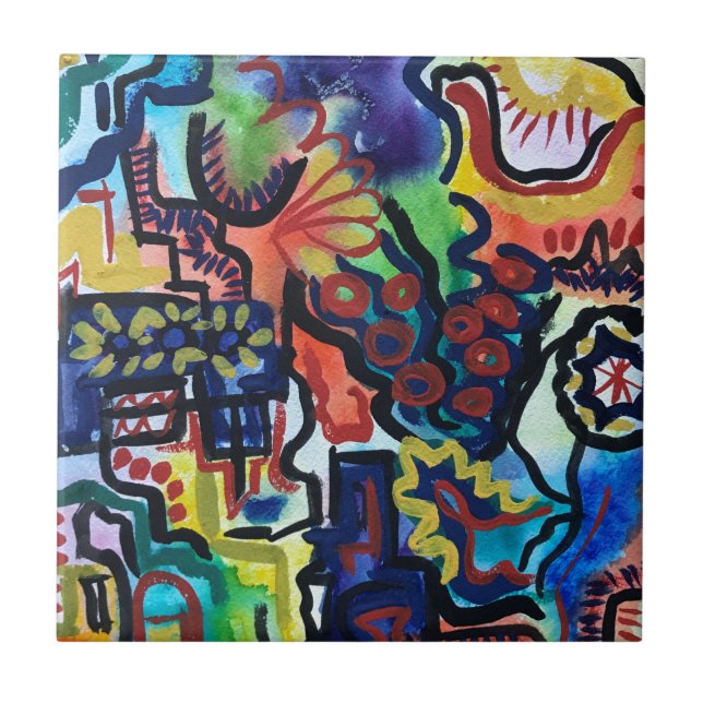 Arte Moderna Pintada com Jardim de Eva (Frente)