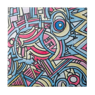 Arte Moderna Pintada Com Três Anéis De Circo