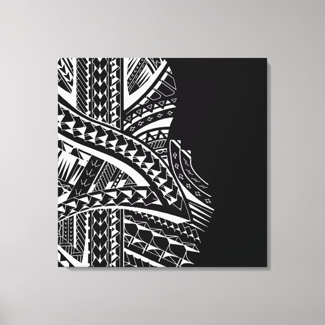 Arte moderna tribal de canvas ao estilo de Samoa (Frente)