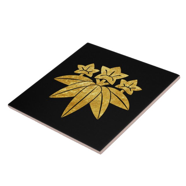 Arte Mon Kamakura Minamoto Japão Ouro Falso Orient (Lateral)
