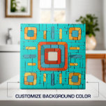 Arte Mosaica Tribal Colorida<br><div class="desc">Arte Mosaica Tribal Colorida Personalize a cor de fundo para ajustado da sua decoração.</div>
