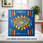 Arte Mosaica Tribal Colorida<br><div class="desc">Arte Mosaica Tribal Colorida Personalize a cor de fundo para ajustado da sua decoração.</div>