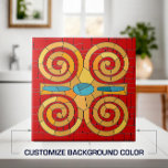 Arte Mosaica Tribal Colorida<br><div class="desc">Arte Mosaica Tribal Colorida Personalize a cor de fundo para ajustado da sua decoração.</div>