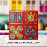Arte Mosaica Tribal Colorida<br><div class="desc">Arte Mosaica Tribal Colorida Personalize a cor de fundo para ajustado da sua decoração.</div>