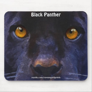 Arte Mousepad da cara da pantera preta (Jaguar