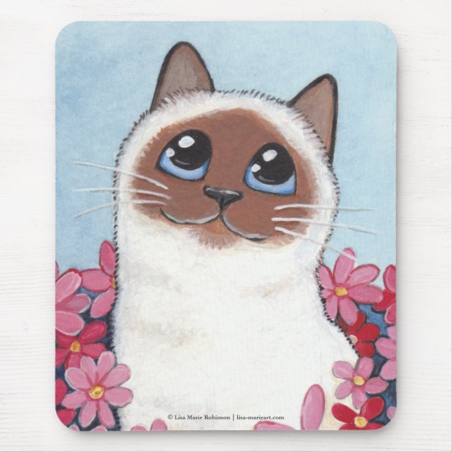 Arte Mousepad do gato de Birman e do gato das (Frente)