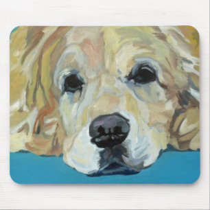 Arte Mousepad do golden retriever