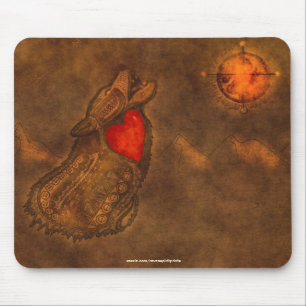 Arte Mousepad do Ojibwe-estilo do lobo do urro