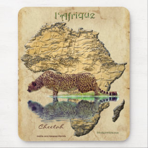 Arte Mousepad dos animais selvagens da chita & do