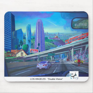 Arte MOUSEPAD ocidental - visão dobro de Los